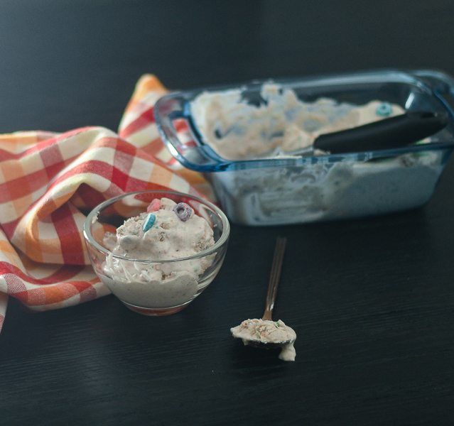Fruit Loop Cereal No Churn Ice Cream