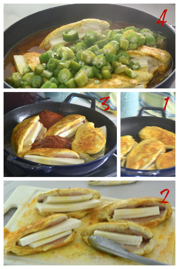 Creating the paneer stuffed chicken