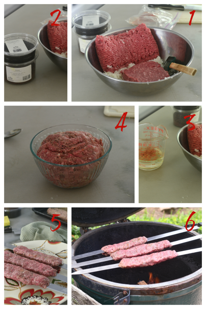 Creating and grilling of the kabobs