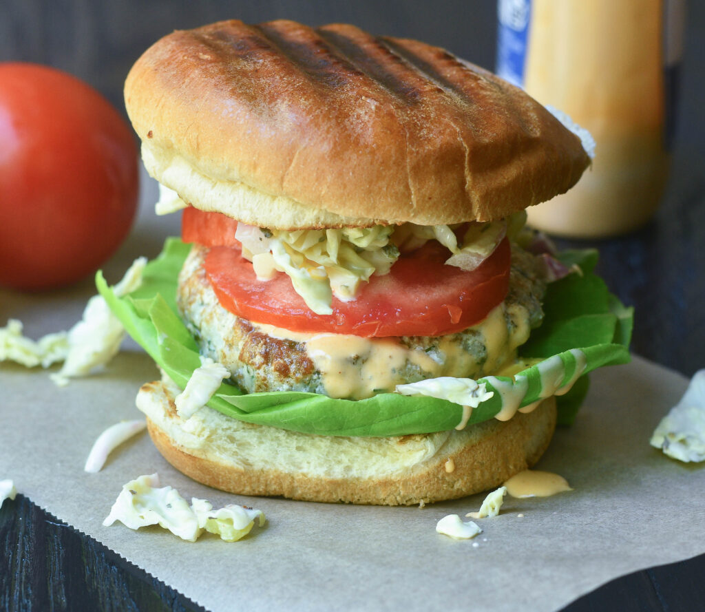 Whitefish Seafood Burger  Burger | Healthy | Seafood | Gluten Free