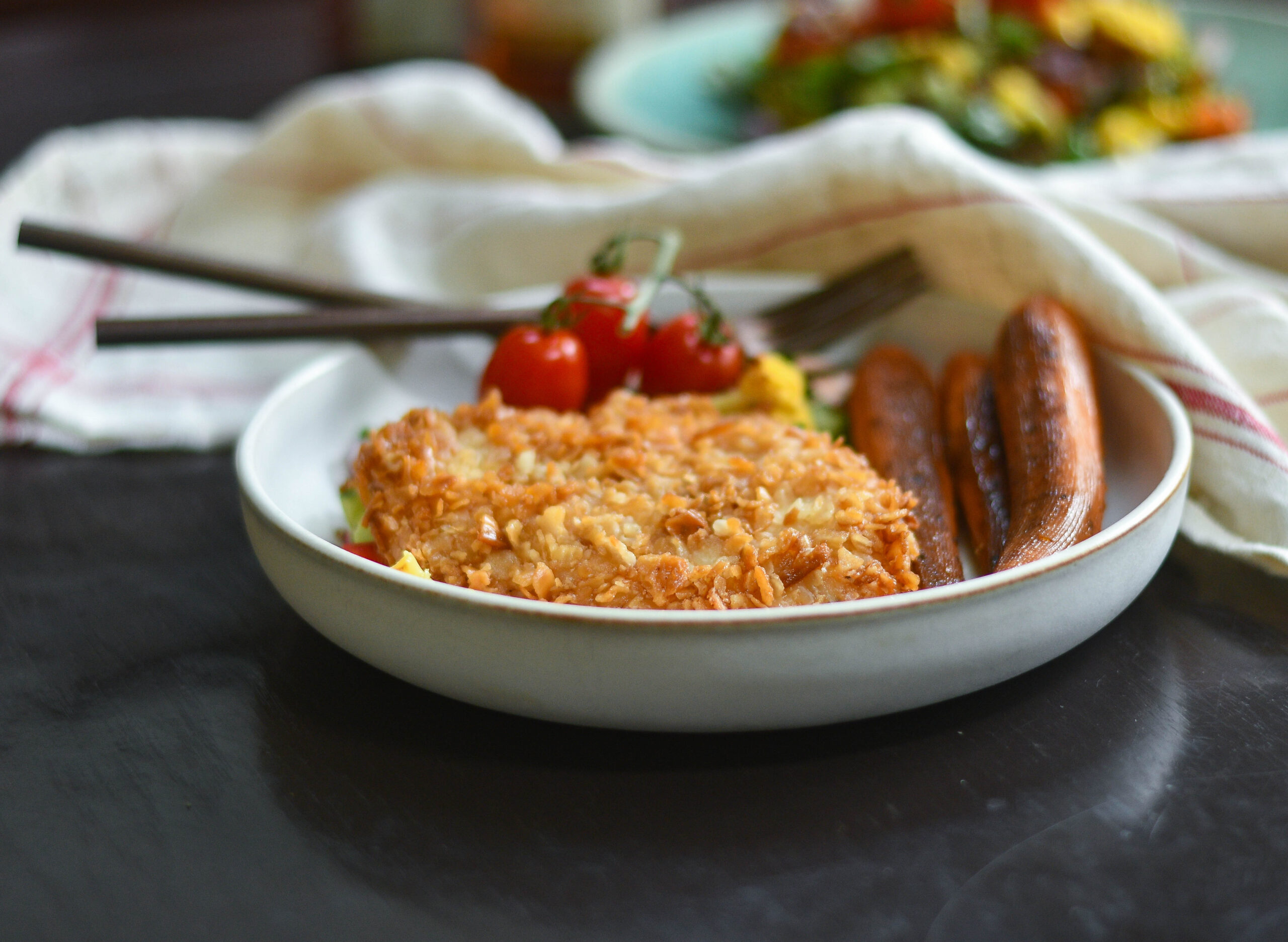 Gluten-Free Matzah Meal Chicken Milanese