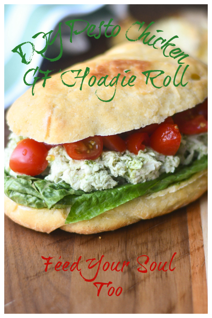 Homemade Pesto Chicken Sandwich on a Gluten Free Hoagie Roll