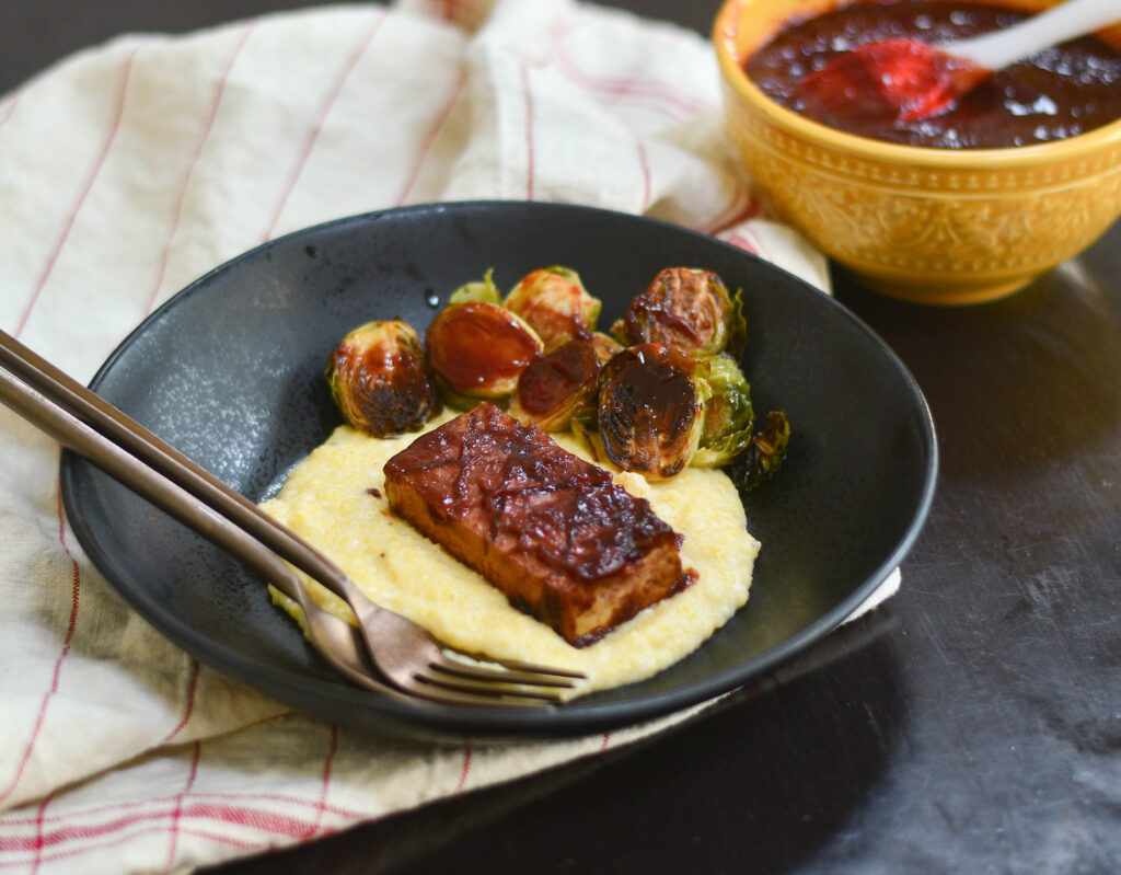 Cherry BBQ Glazed Tofu   Glutenfree | vegan | tofu | bbq