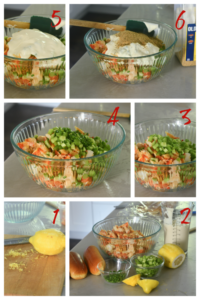 Making and assembling the Lobster Rolls