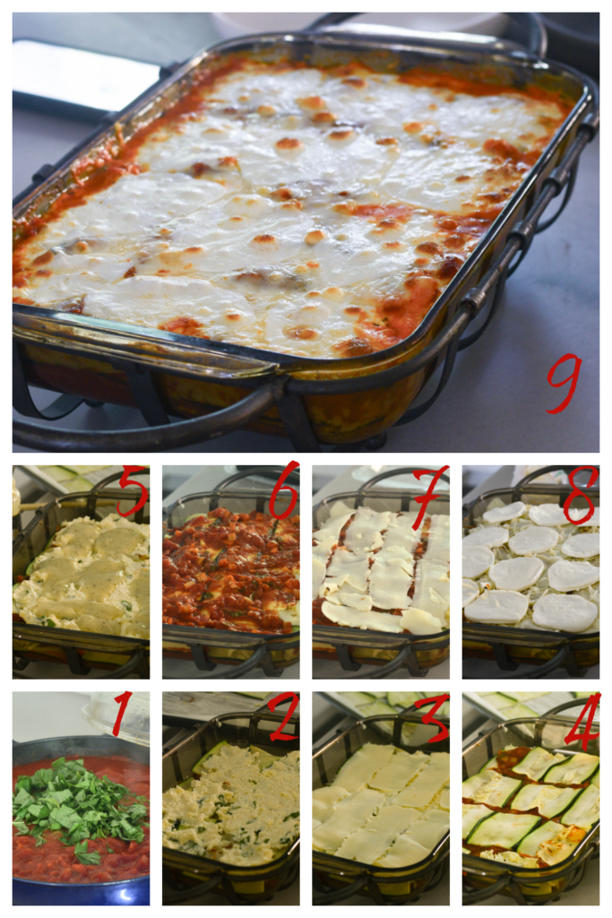 Assembling the lasagna