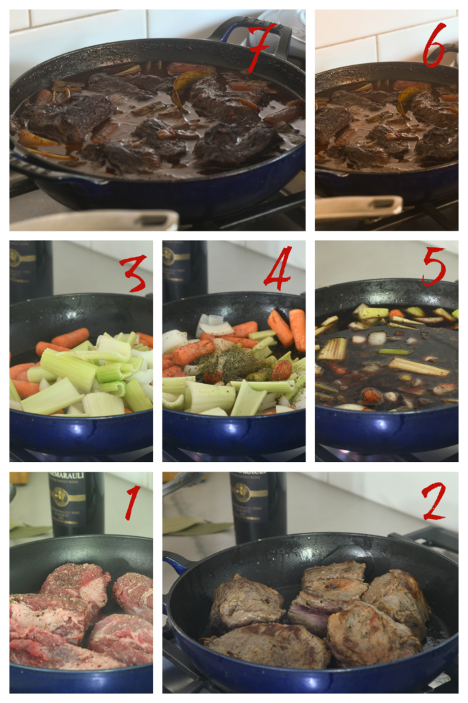 Building the braised short ribs