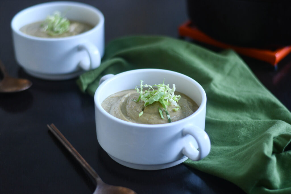 Vegan Brussels Sprouts Soup glutenfree | soup | veganrecipe | Brusselssprouts