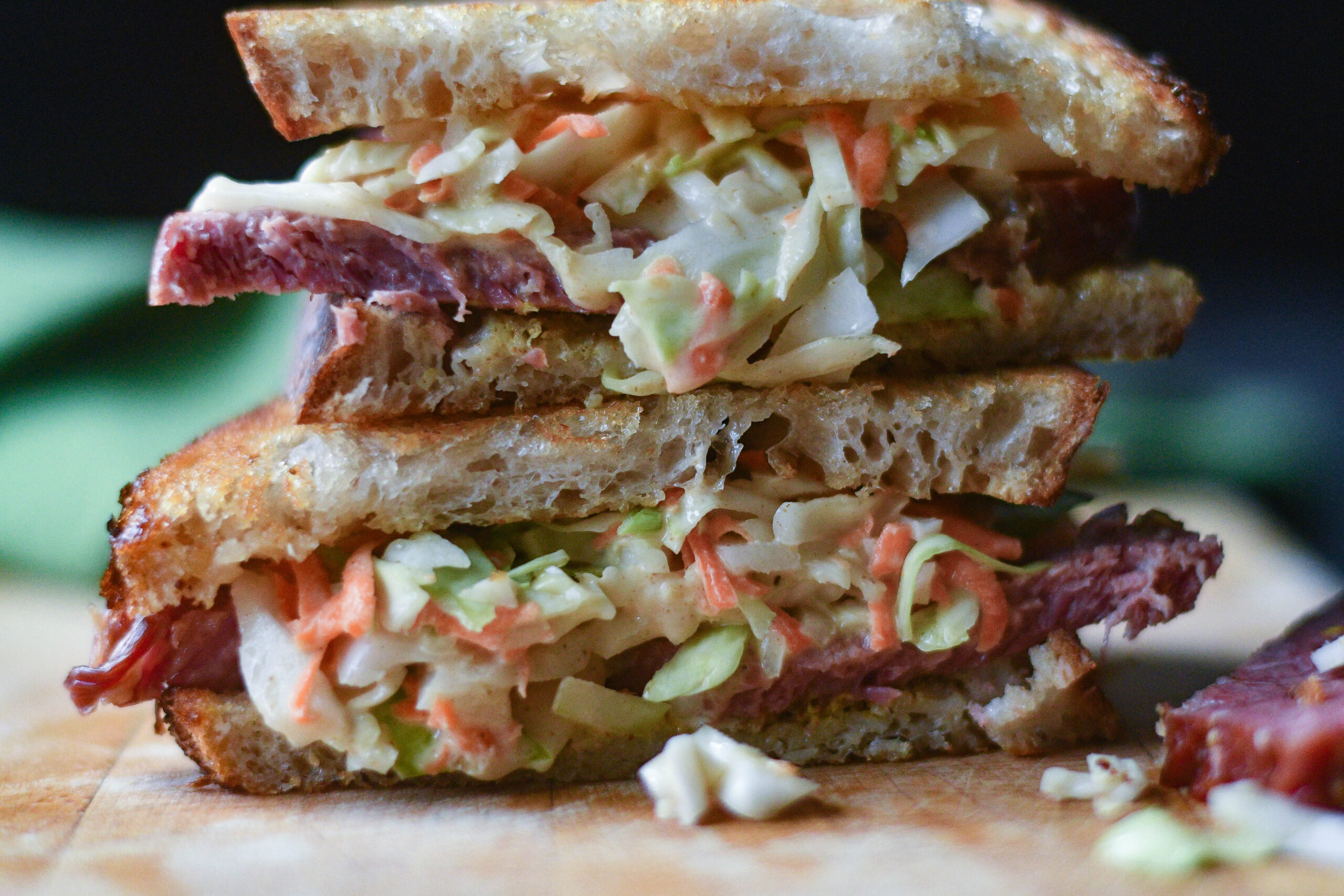 Classic Corned Beef Sandwich (Elevated with Sourdough & Homemade Slaw)
