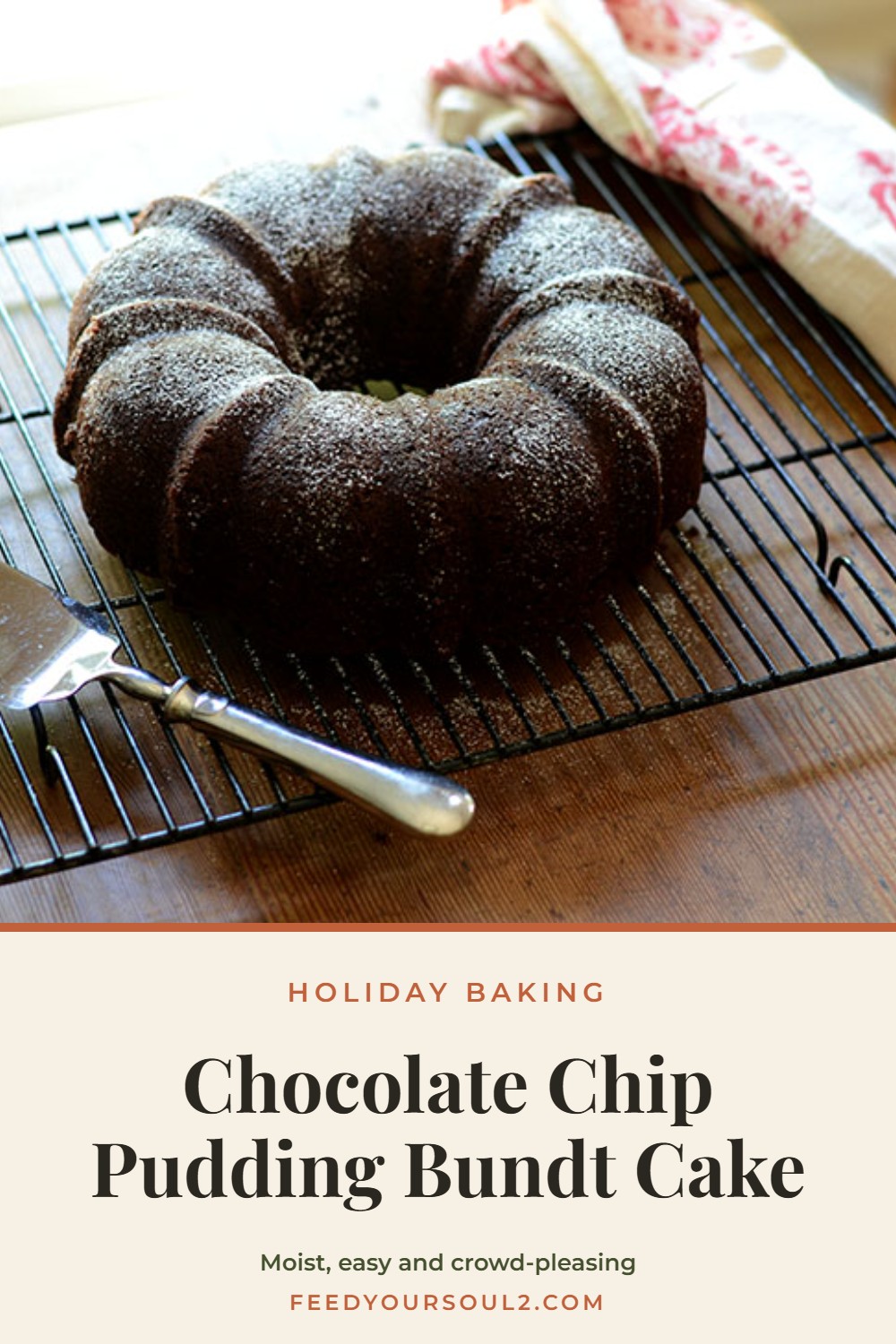Chocolate Chip Pudding Bundt Cake - Feed Your Soul Too