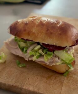 Turkey Sub on Homemade Sourdough Rolls